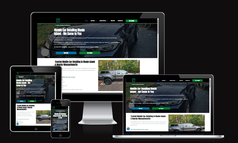 Dusty Details RI mobile car detailing website for Rhode Island