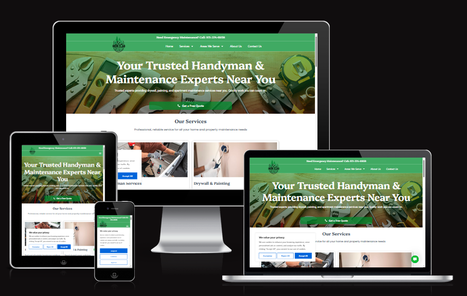 Handyman and property maintenance company website design