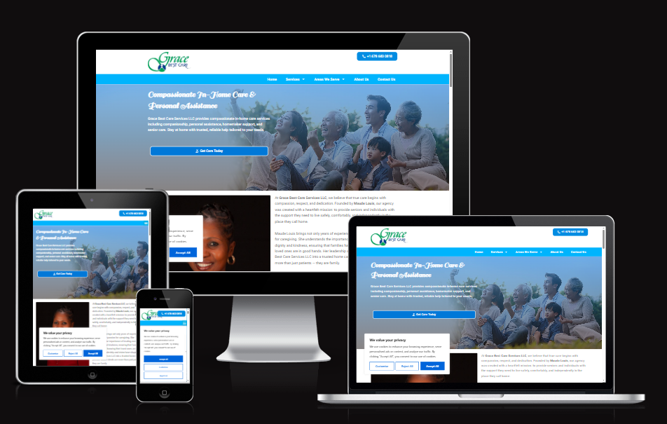 Grace Best Care Services in-home care agency website