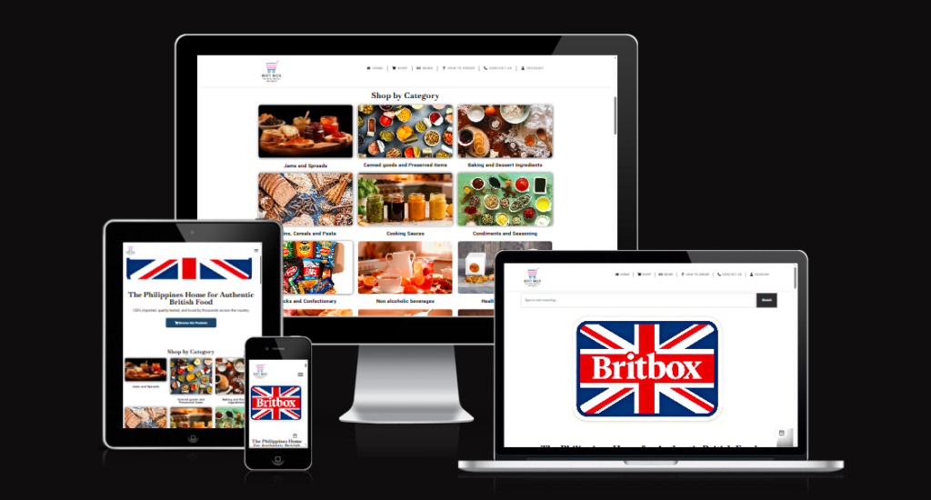 E-commerce grocery store website with shop by category layout